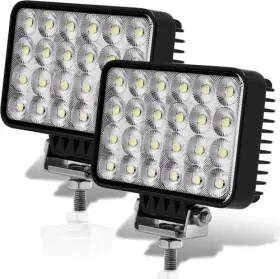 Sw07-40 Branded Led Tractor Lights 2pcs 6 Inch 10000lm 12v Flood Light Square Black