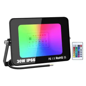 Branded01 313044686674 30w Rgb Led Flood Lights With Remote Control Indoor Outdoor Colored Floodlight