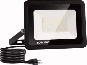 Bright 313088237238 1 Pack 50w Led Flood Light Outdoor 5000lm Super Work With 6 Ft