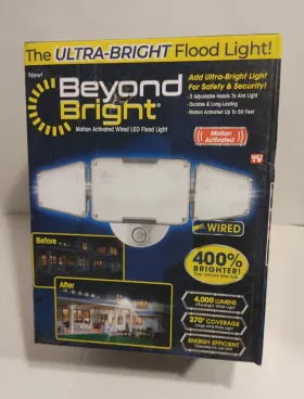 Bright 735541088216 New Ontel Beyond Motion Activated Wired Ultra Led Flood Light