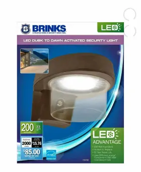 Brinks 039208219044 Led Dusk To Dawn Motion-activated Security Light 2300 Lumens