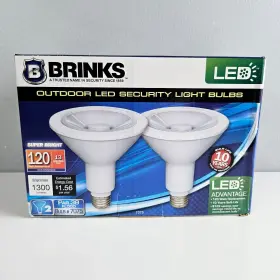 Brinks 039208226134 Outdoor Led Security Light Bulbs - Super Bright 13w Par 38 Flood 7075 New