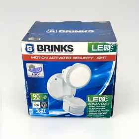 7003w Brinks Led Motion Activated Security Light 90w 180 Degree Zone