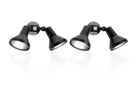 76-987 Bulbmaster Two Light Black Outdoor Flood Lights Exterior Security Fixture -