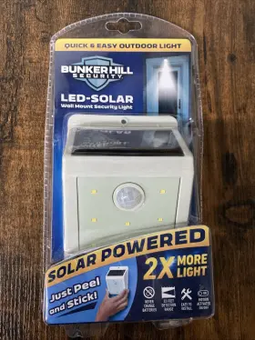 56330 Bunker Hill Solar Powered Wall Mount Security Light Motion Activated Peel Stick