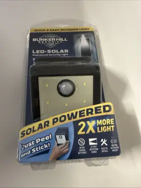 56252 Bunker Hill Security Super Bright Motion 115 Lumen Wall Mount Solar Light Black