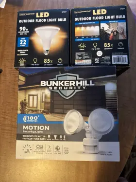 64945 Bunker Hill Security Motion Lights Outdoor Flood