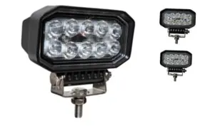 1492220 Buyers Products 4.5 Inch Wide Rectangular Led Flood Light 1800 Lumens Ip6k9k
