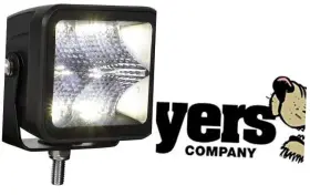 1492236 Buyers Products Ultra Bright Edgeless 3 Inch Wide Flood Light - Square Lens