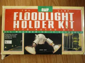 2hrbk Bwf Outdoor Lighting Two Lamp Floodlight Holder Kit With Round Box Gray