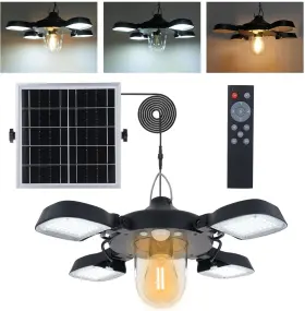 Oyx6lz Caallogt Solar Powered Pendant Lamp 192leds Outdoor Shed Light Motion Sensor 5