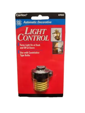 Xp60 Carlon 034481188711 Lot Of 3 Dusk-dawn Candelabra Lights Control Adapter