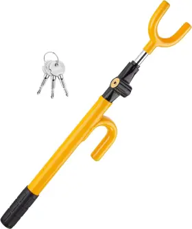 Akl-6008 Cartman Vehicle Steering Wheel Lock Car Anti Theft Security With Adjustable