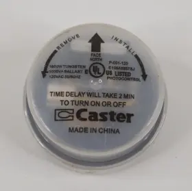 P-001-120 Caster Photocell Time Delay Sensor For Dusk To Dawn Security Light Brand New