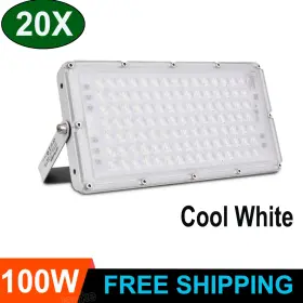 Zo0171800 Catinbow 20x 100w Led Flood Light Cool White Module Spotlight Bright Stadium Outdoor Lamp
