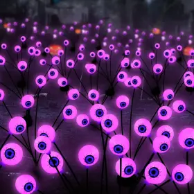 Dm531 Ccinee Halloween Decorations Outdoor Solar Scary Eyeball Lights 2 Purple