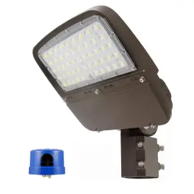 374500 Cedar Hill 150-watt Equivalent Integrated Led Bronze Weather Resistant Dusk To Dawn Area