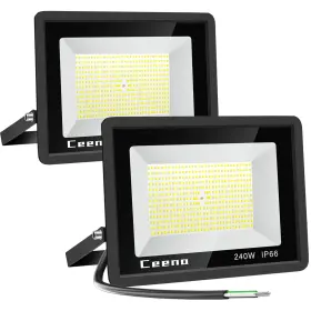 Ld240-2pcs-hw Ceena 2 Pack 240w Hardwired Led Flood Light Outdoor 24000lm Super Bright Flo