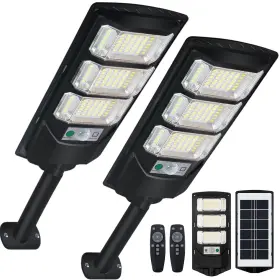 Cenfmltd 762704075509 Solar Outdoor Light 2 Pack 144 Led 6500k Dusk To Dawn Powered Street L