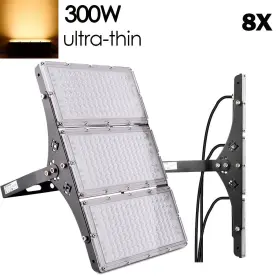 Zo0172300 Cerbiut 8x 300w Led Flood Light Warm White Garden Workshop Outdoor Lighting Fixtures