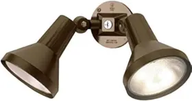 Ciata 711181580792 15 Inch Outdoor Security Flood Light 2 Head With Heavy Duty Cast Aluminum Body