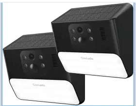 Cinnado 313043163114 Outdoor Camera Wireless-2.4g 2k Solar Wall Light Cameras For Home Security With