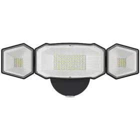 Cinoton 710638443925 50w Led Outdoor Security Flood Lights 3 Adjustable Heads 6000lm - Black