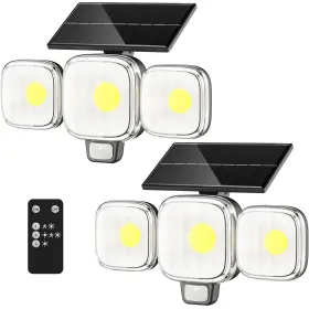 Str-so-0053 Cinoton Solar Motion Sensor Outdoor Lights 3 Modes Led Security Flood Light