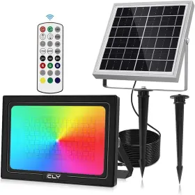 Sl-fl06 Cly Solar Led Flood Light Outdoor Rgbcw Color Changing Floodlight With Rf Rem