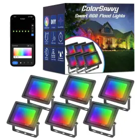 Ft-wy-fgd-f000 Colorsavvy Rgb Flood Lights Outdoor 30w Smart Diy Color Changing Floodlights With Multi
