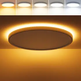 Xdd-15in-5c-bs-1p Colwatt 15 Inch Led Flush Mount Ceiling Light Fixture With Night 30w 3000lm 5