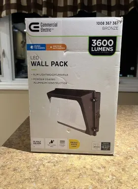 Wp40ce-1 Commercial Electric 080083263189 Integrated Led Bronze Dusk-dawn Wall Light 4000k