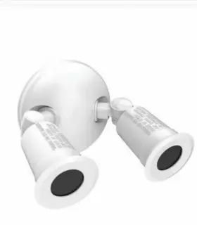 1003965612 Commercial Electric Twin-head White Flood Light For Outdoor Security Lighting
