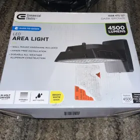 1008475127 Commercial Electric Dusk Dawn Led Area Light Dark Bronze 4500 Lumens Tested