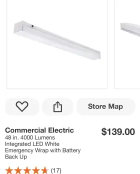 2wp1540r Commercial Electric Wp 2 Ft. 1800-lumens 4000k Cool White 120-volt Led Wraparound Light