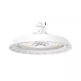 Commercial Electric 445012640654 1-pack 14 Inch Matte White Integrated Led Dimmable High Bay Light At 30000 Lumens