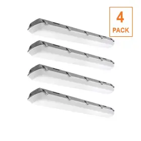 3600 Commercial Electric 445045114191 4-pack 4 Ft. Vapor Tight 64-watt Equivalent Lumens Led White High Bay Light 3600 Commercial Electric 445045114191 4-pack 4 Ft. Vapor Tight 64-watt Equivalent Lumens Led White High Bay Light