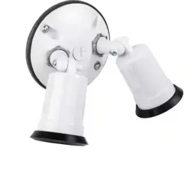Commercial Electric 445047722745 White Outdoor Flood Light Weatherproof Lamp Holder With External Rubber Gasket New