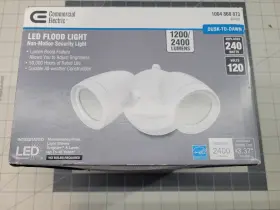 51405192 Commercial Electric Led Flood Light Non-motion Dusk-to-dawn 1200/2400 Lumens