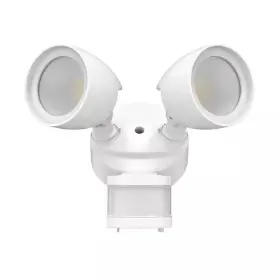 Commercial Electric 726085001946 240-degree White Motion Activated Integrated Led Outdoor Twin Head Security Floo