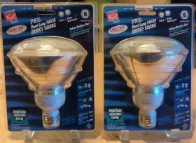 774-265 Commercial Electric Lot Of 2 - 19w Par 38 Energy Saving In/outdoor Flood Lamps