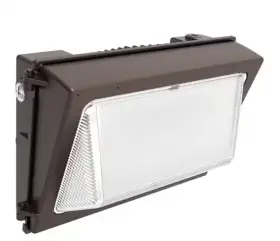Commercial Electric 800832644201 400-watt Equivalent Integrated Led Bronze Dusk To Dawn Wall Pack Light 3-5000k