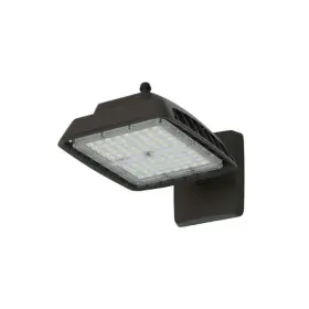 Commercial Electric 810061325932 New 64w Led Bronze Outdoor Wall Mount Area Light 8500lm