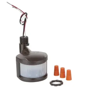 Commercial Electric 811108037160 Weatherproof Motion Security Floodlight Sensor In Bronze