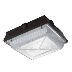 Commercial Electric 852970008452 150w Equivalent Integrated Led Dark Bronze Outdoor Security Canopy And Area With