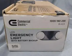 1005 Commercial Electric 853711008298 Led Emergency Light With Battery Backup - 190 235