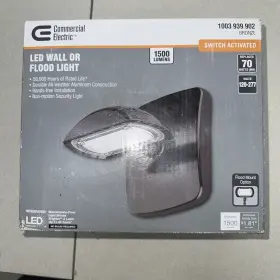 Fsn-15-4k-bz Commercial Electric 100w Equivalent Integrated Outdoor Led Flood And Wall Mount
