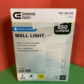 S6hmwm840ddwhhd Commercial Electric Integrated Led Dusk To Dawn Photocell Sensor Half Moon Security Wall Light