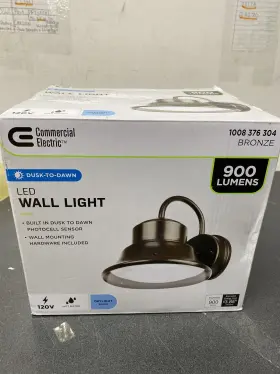 S8bwm Commercial Electric S8bwm/850/dd/bz/hd Led Bronze Dusk To Dawn Wall Pack Light 60-watt Equivalent 5000k