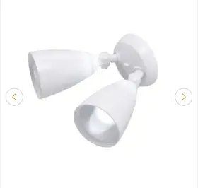 Tpar2-pc-wh Commercial Electric Twin-head Directional White Outdoor Integrated Led Security Flood Lights